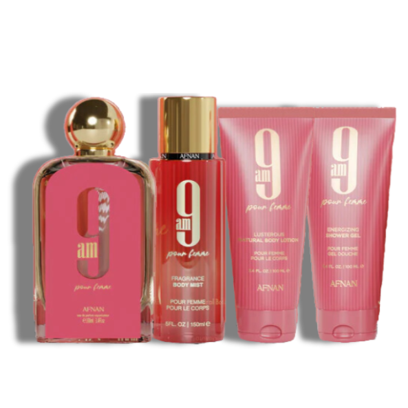 9 AM Pour Femme Afnan EDP Set 4 pzas Women's Set