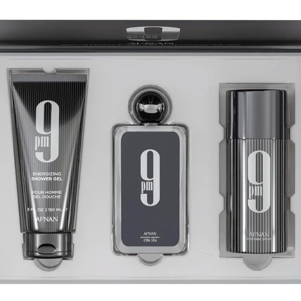 9 PM Afnan EDP 100ml/3.4ozEDP Set 3 pzas Men's Set