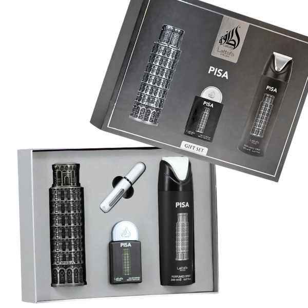 Lattafa Pisa Set 4 Pzas EDP 100ml/3.4oz Men