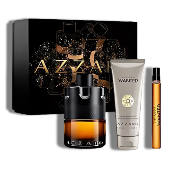 Most Wanted Azzaro Parfum Set 3 Pzas c/Travel spray Men's Set