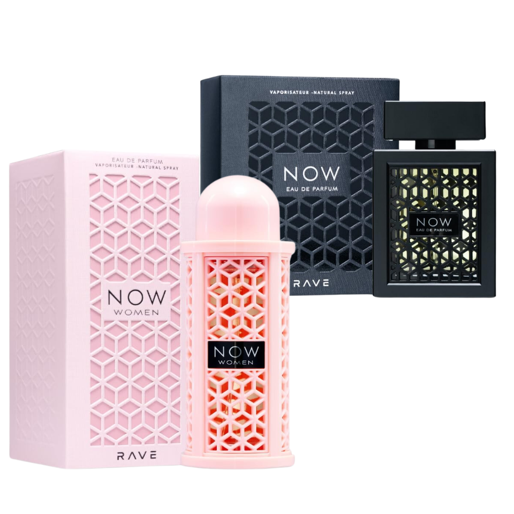 Rave Now Black & Rave Now  Lattafa EDP Set 4 pzas Women's Set