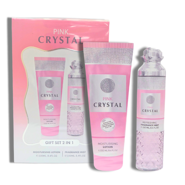 Emper Crystal Pink Set 250ml/6.8oz Colonia + Locion Hidratante Women