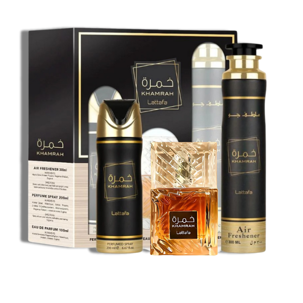 Lattafa Khamrah EDP 100ml/3.4oz Set 3 pzas Men's Set