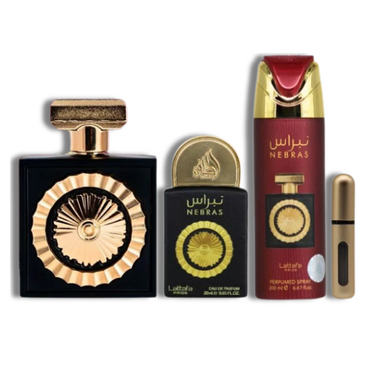 Lattafa Nebras Set 4 pzas EDP 100ml/3.4oz  Women