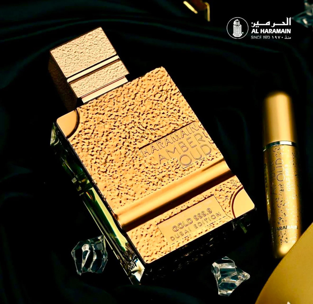 Amber Oud Gold Edition 999.9 Dubai Al Haramain Extrait 3.4 OZ  Men
