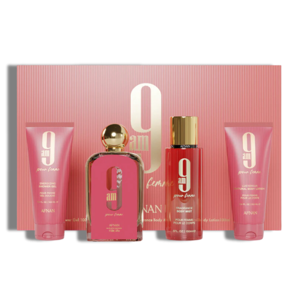 9 AM Pour Femme Afnan EDP Set 4 pzas