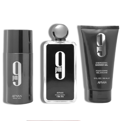 9 PM Afnan EDP 100ml/3.4ozEDP Set 3 pzas  Men's Set
