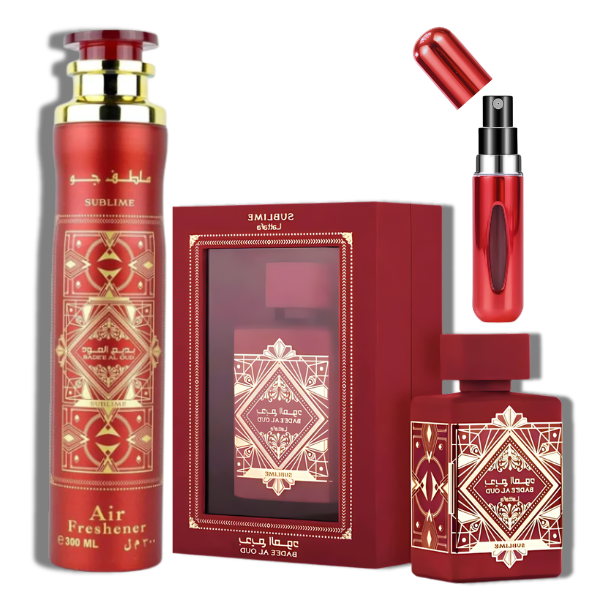 Badee Al Oud Sublime + Air Freshener Lataffa EDP 100ml/3.4ozSet 3 pzas Men's Set