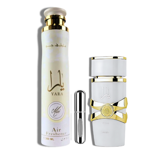 Yara Moi + Air Freshener Lataffa EDP 3.4oz Set 3 pzas
