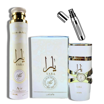 Yara Moi + Air Freshener Lataffa EDP 100ml/3.4ozSet 3 pzas Women's Set