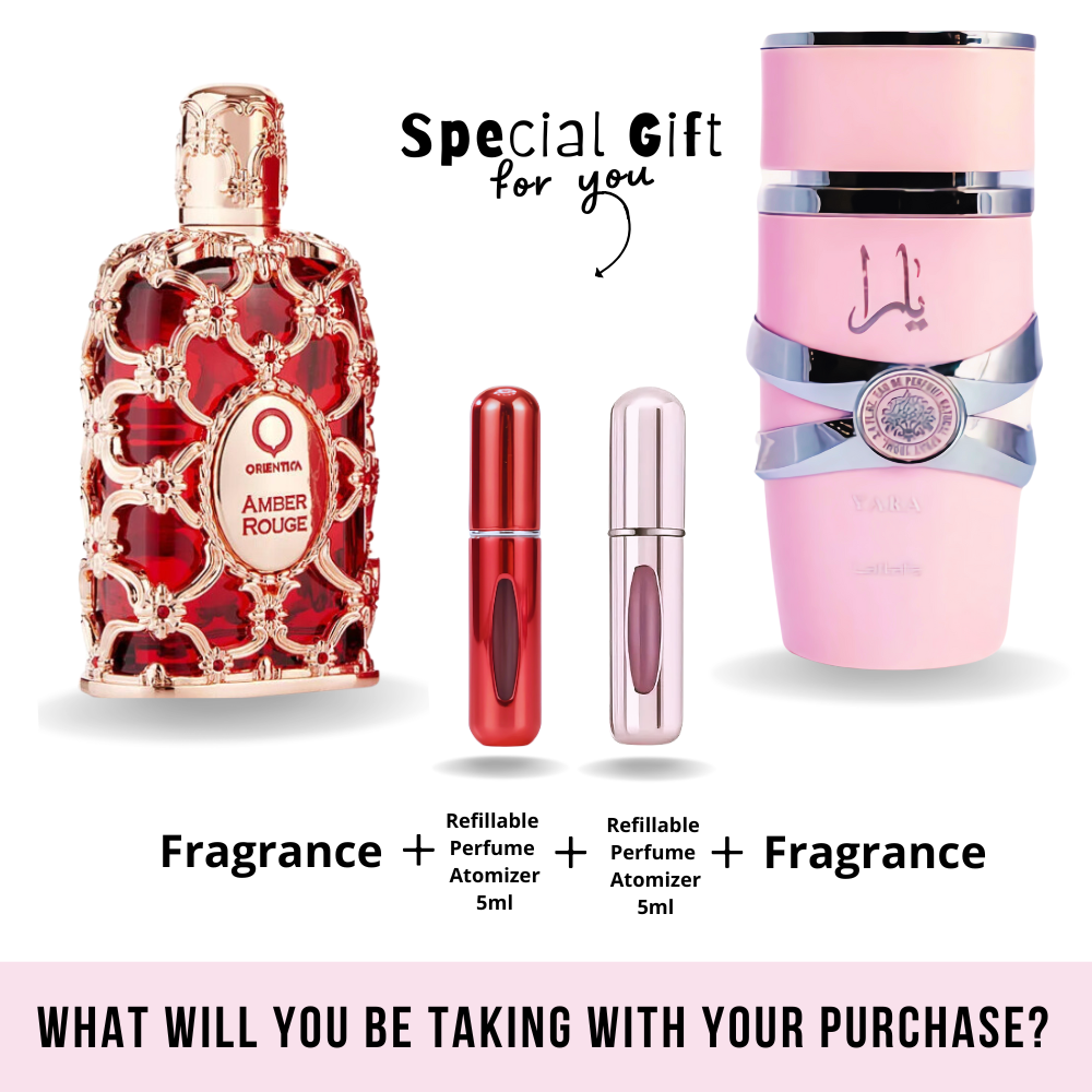 Yara Lattafa & Amber Rouge Orientica EDP Set 4 pzas Women's Set
