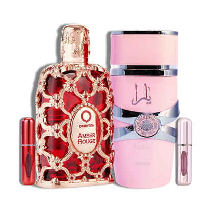 Yara Lattafa & Amber Rouge Orientica EDP Set 4 pzas Women's Set