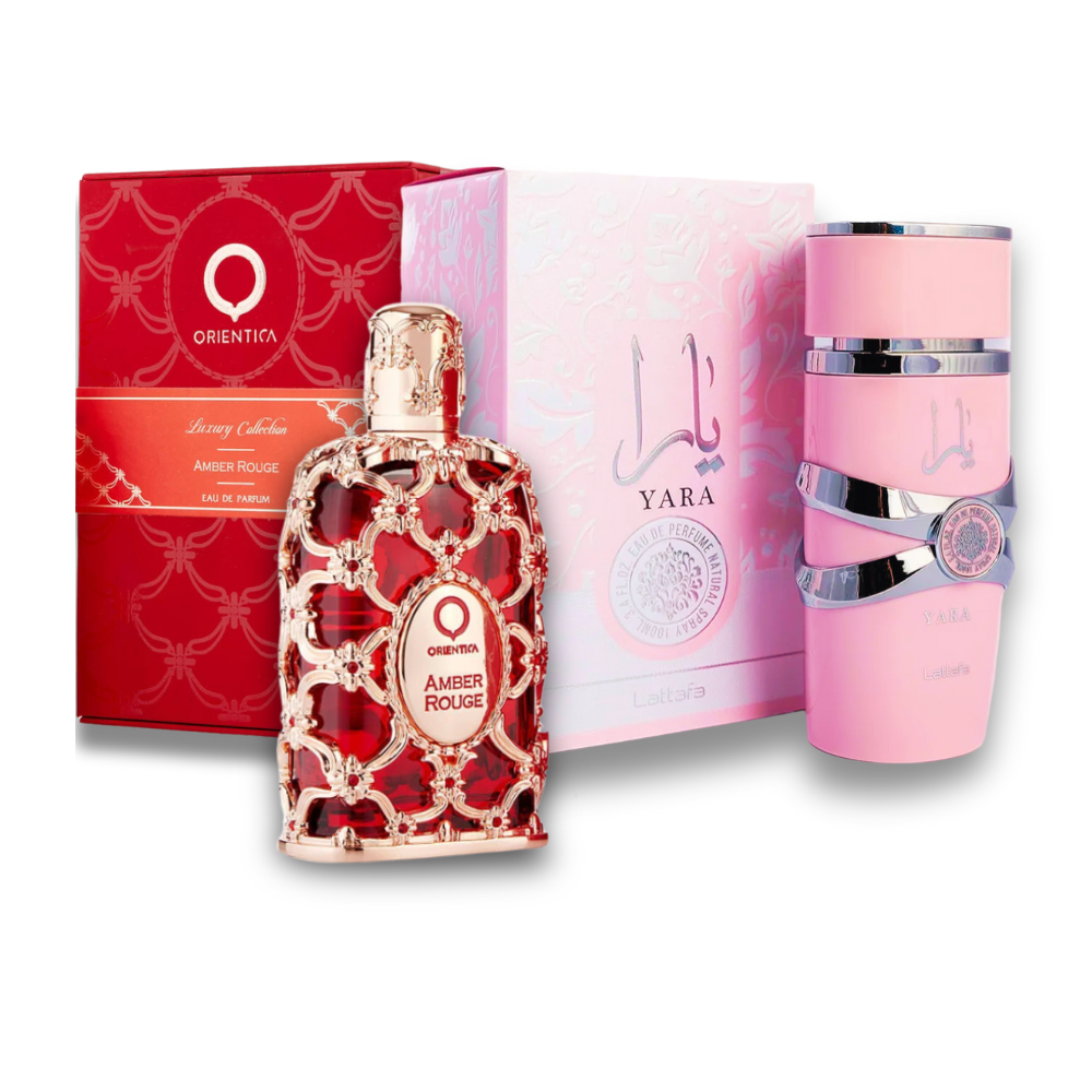 Yara Lattafa & Amber Rouge Orientica EDP Set 4 pzas Women's Set