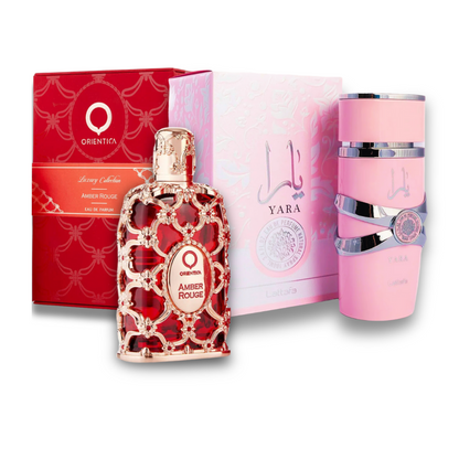 Yara Lattafa & Amber Rouge Orientica EDP Set 4 pzas Women's Set