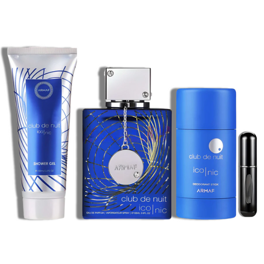 Club De Nuit Iconic Armaf EDP 3.6oz Set 3 pzas c/Refillable travel spray
