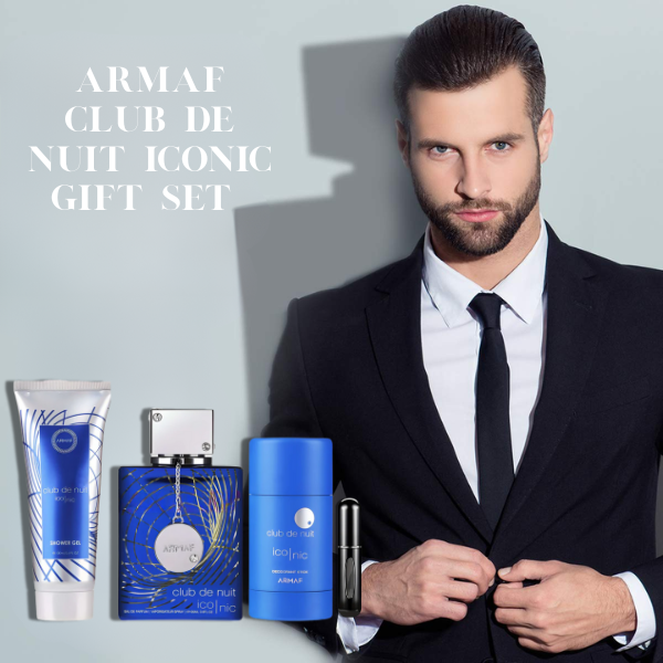 Club De Nuit Iconic Armaf EDP 3.6oz Set 3 pzas c/Refillable travel spray