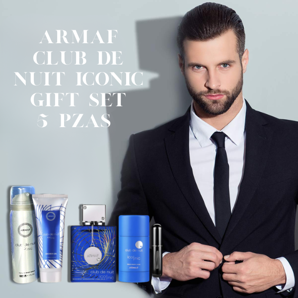 Club De Nuit Iconic Armaf EDP 3.6oz Set 4 pzas c/Refillable travel spray