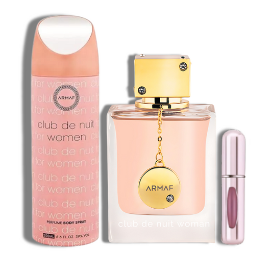 Club de Nuit Woman Armaf EDP 3.6oz Set 2 pzas c/Refillable travel spray