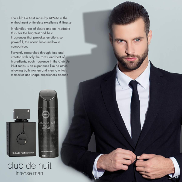 Club de Nuit Intense man Armaf EDT 3.6oz Set 2 pzas c/Refillable travel spray