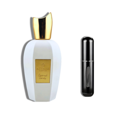 Coconut Candy Ainash Extrait Parfum 2.5oz c/Refillable travel spray