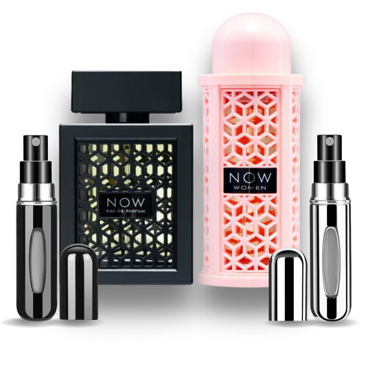 Rave Now Black & Rave Now Women Lattafa EDP Set 4 pzas