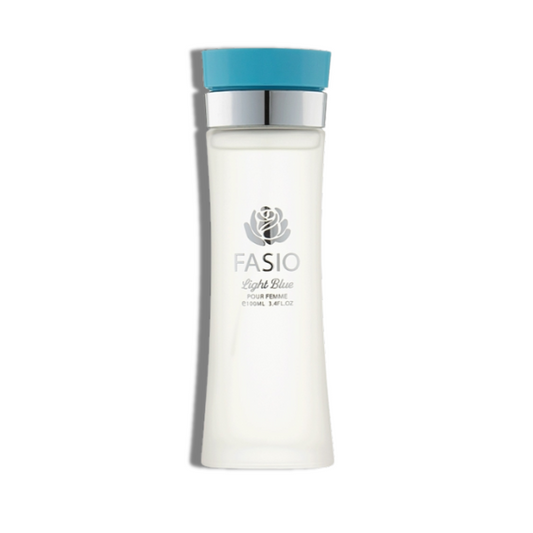 Fasio Light Blue Emper EDP 3.4oz Women + Refillable travel spray