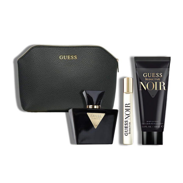 Seductive Noir by Guess EDT Set 4 pzas c/travel spray