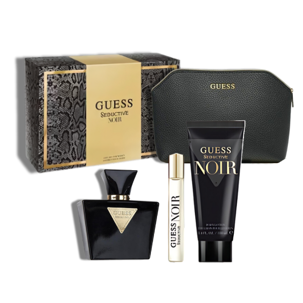 Seductive Noir by Guess EDT Set 4 pzas c/travel spray