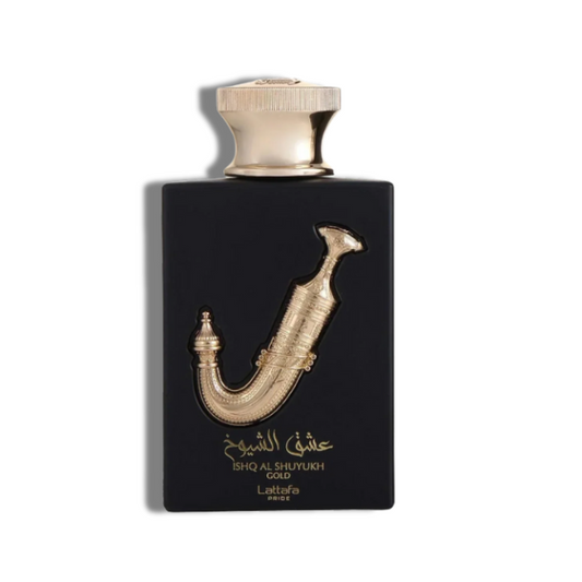 Ishq Shuyukh Gold Lattafa EDP 3.4oz Men+ Refillable travel spray