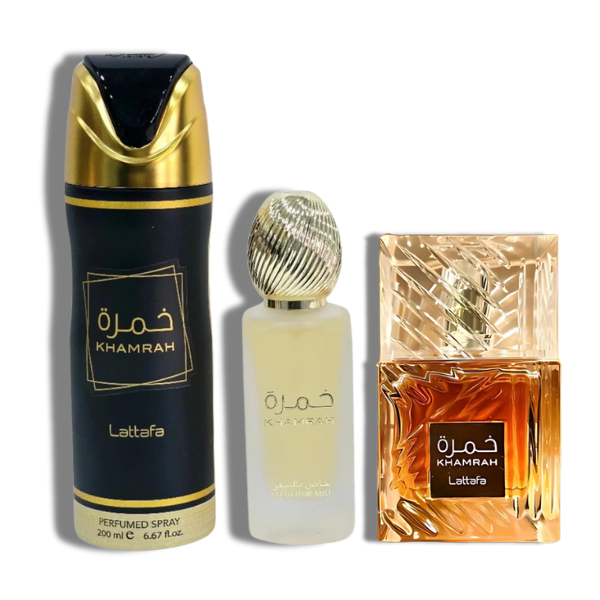 Khamrah Lattafa EDP 100ml/3.4ozSet 5 pzas  Men's Set