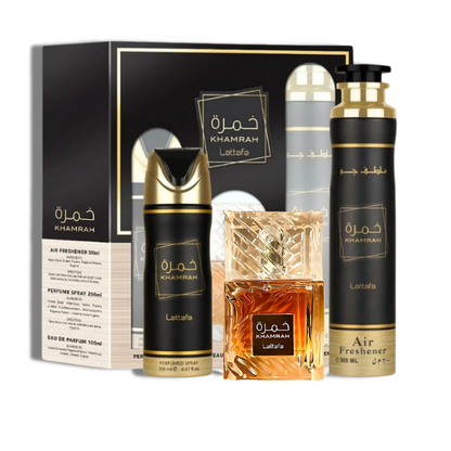 Lattafa Khamrah EDP 100ml/3.4oz Set 3 pzas  Men's Set