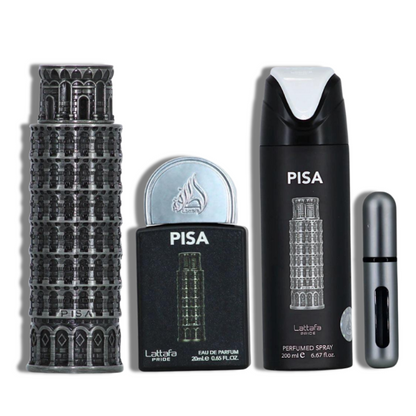 Lattafa Pisa Set 4 Pzas EDP 100ml/3.4oz Men