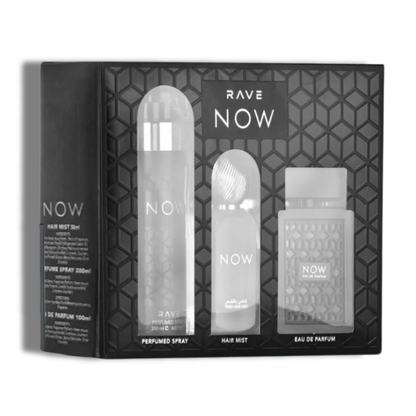 Rave Now Black Lattafa EDP Set 3 pzas Men's Set