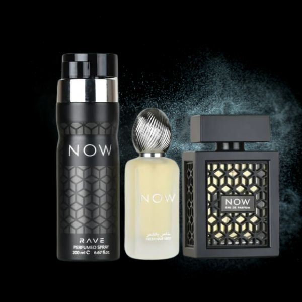 Rave Now Black Lattafa EDP Set 3 pzas Men's Set