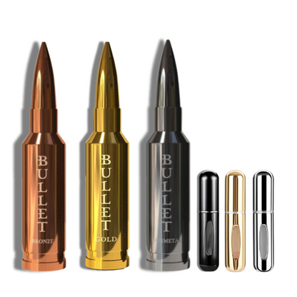 Bullet Gold| Gun Metal| Bronze  Bharara EDP 100ml/3.4ozSet 6 pzas Men's Set