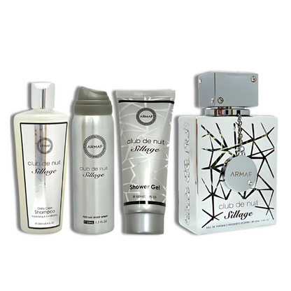 Club de Nuit Sillage Armaf EDP 3.4oz Set 5 pzas c/Refillable travel spray