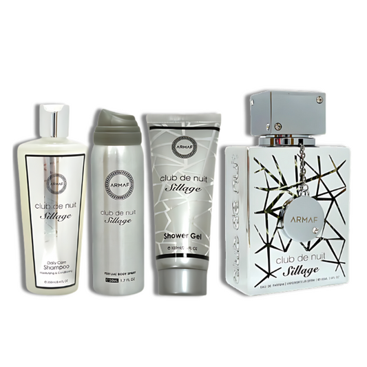 Club de Nuit Sillage Armaf EDP 3.4oz Set 5 pzas c/Refillable travel spray