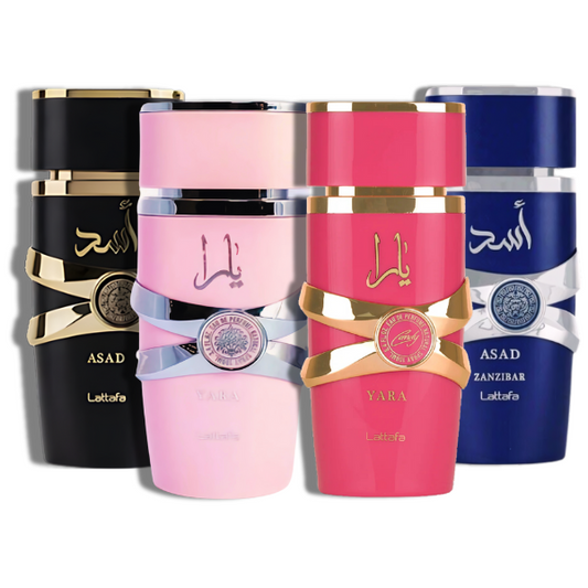 Yara Asad Lattafa EDP 3.4oz Set 8 Pzas