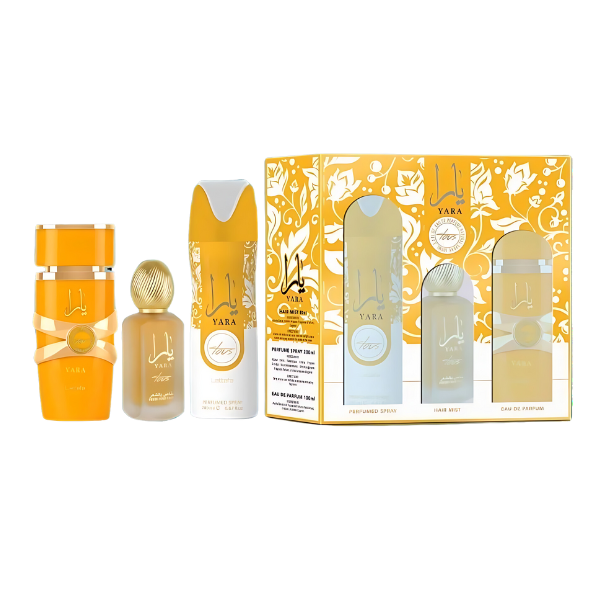 Yara tous Lattafa EDP Set 3 pzas  Women's Set