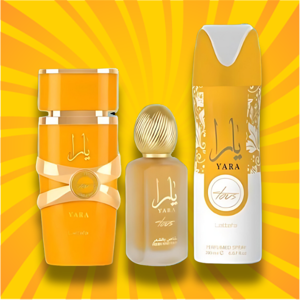Yara tous Lattafa EDP Set 3 pzas  Women's Set