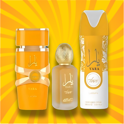 Yara tous Lattafa EDP Set 3 pzas  Women's Set
