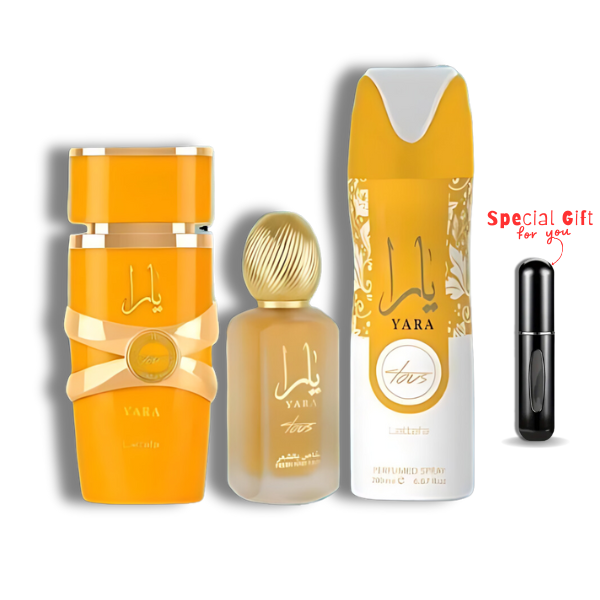 Yara tous Lattafa EDP Set 3 pzas  Women's Set