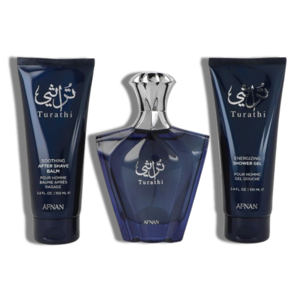 Turathi Blue Afnan EDP 100ml/3.4ozSet 3 Pzas  Men's Set