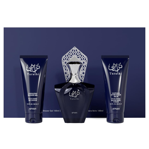 Turathi Blue Afnan EDP 100ml/3.4ozSet 3 Pzas  Men's Set