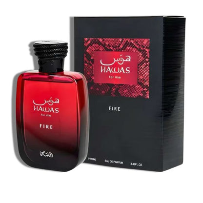 Hawas for Him Fire Rasasi EDP 3.4oz c/Refillable travel spray