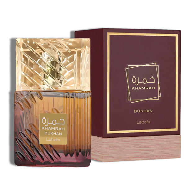 Khamrah Dukhan Lattafa EDP 3.4oz c/Refillable travel spray